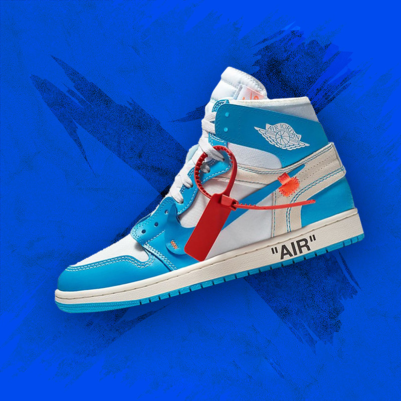 air jordan 1 x off-white aj1 ow联名北卡蓝aq0818-148