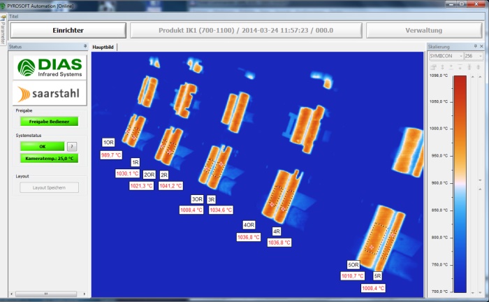 德国DIAS连铸铸坯红外热像测温系统