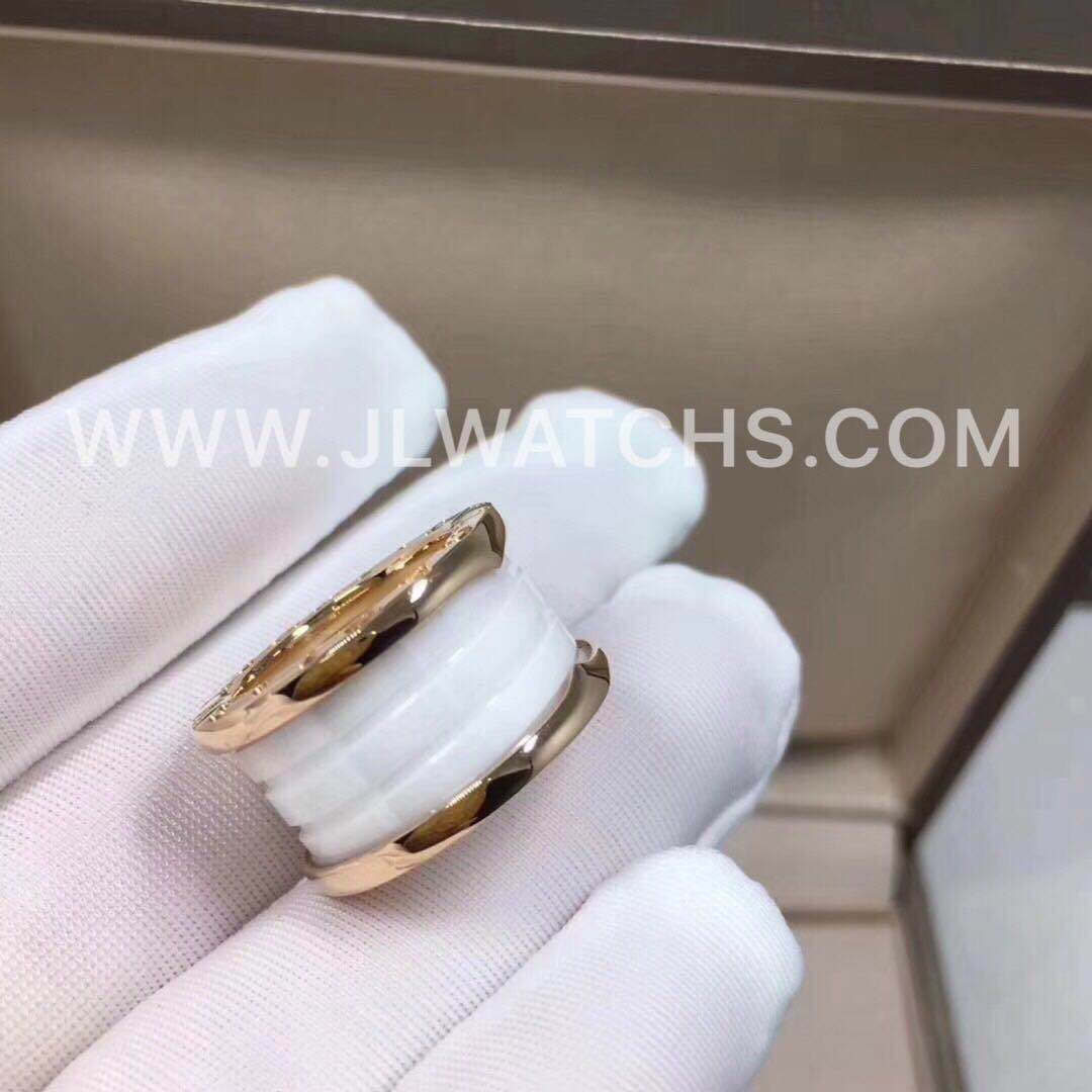 宝格丽白陶瓷戒指