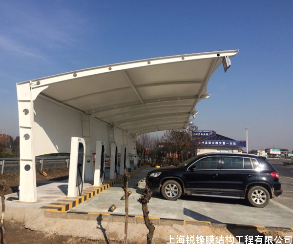 膜结构充电桩停车棚案例展示