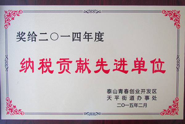 纳税贡献先进单位