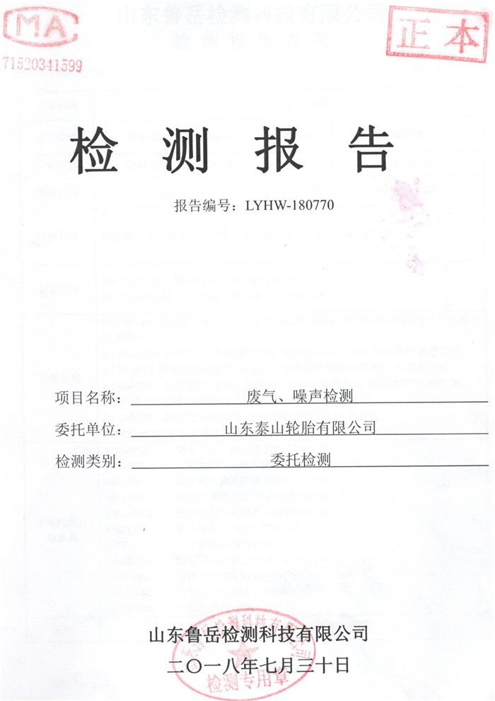 环保检测报告