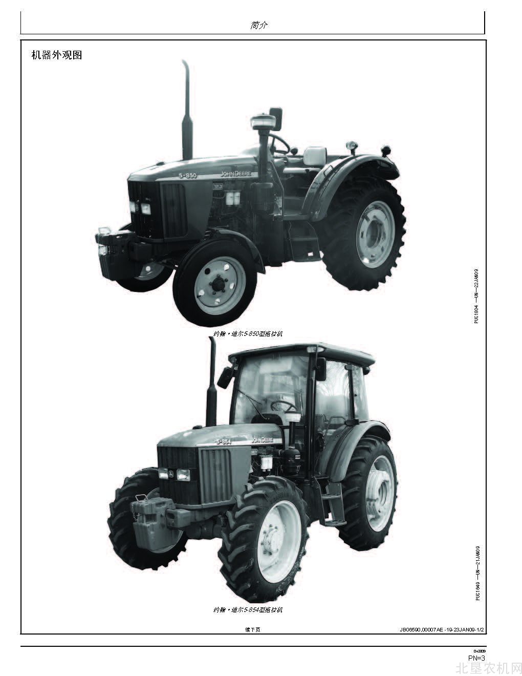 迪尔5750 5754 5800 5804 5850 5854 5900拖拉机操作手册