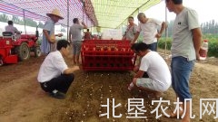 全国最先进大蒜播种机首次齐聚平度