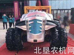 中国一拖等联合研发的国内首款无驾驶室纯电动 “超级拖拉机I号” 发布