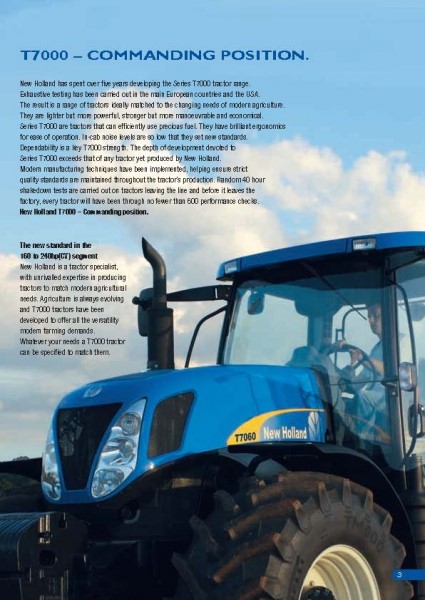 纽荷兰T7000系列拖拉机彩页