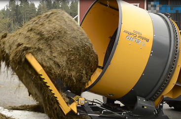 圆捆牧草粉碎抛洒机