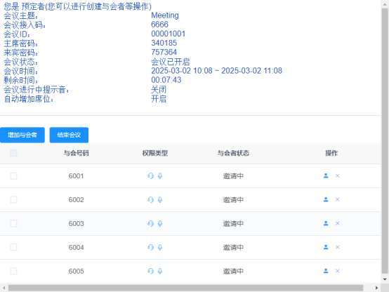 国威HB1981程控用户交换机电话会议界面 国威HB1981程控用户交换机电话会议界面