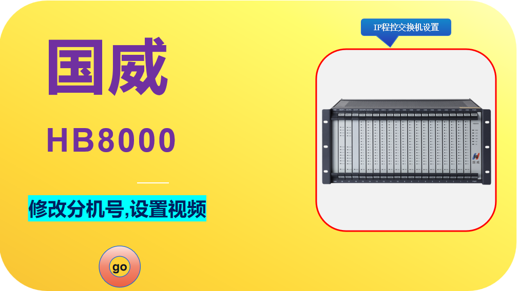 国威HB8000,数字IP程控电话交换机,修改分机号,设置视频