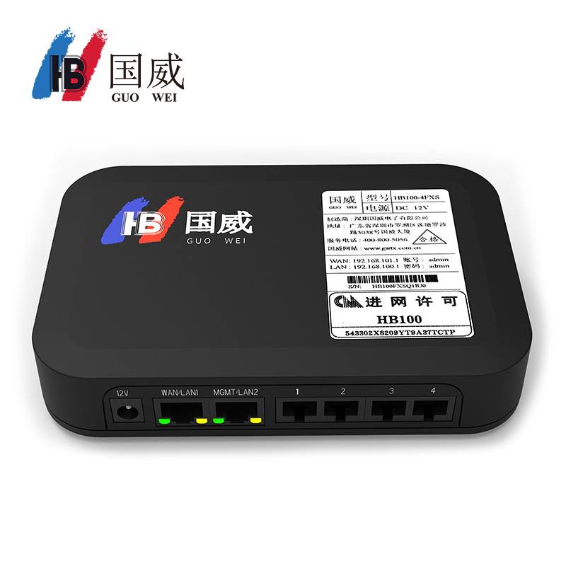 国威HB100-4FXS分机网关实物图片