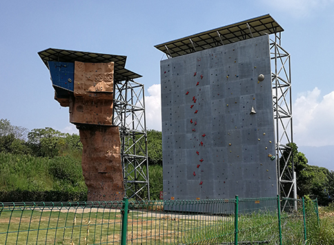 户外攀岩墙的延伸