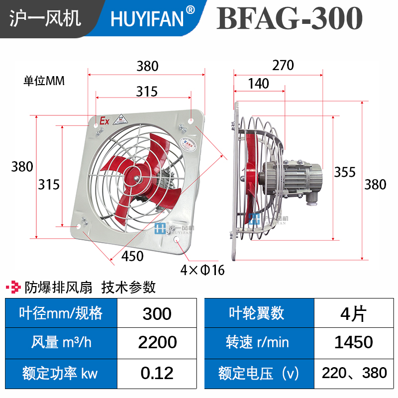 BFAG 网罩式防爆排风扇