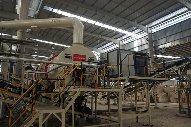 Drum granulation site