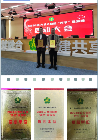 芜湖湖南商会爱心助残“两节”送温暖受表彰