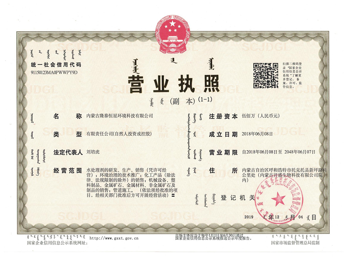 公司营业执照副本
